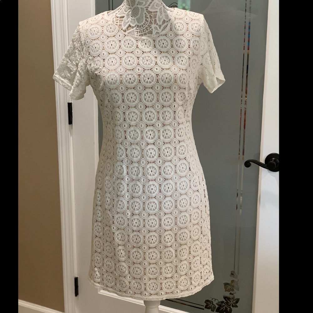 Sharagano - White / Cream Summer Lace Dress